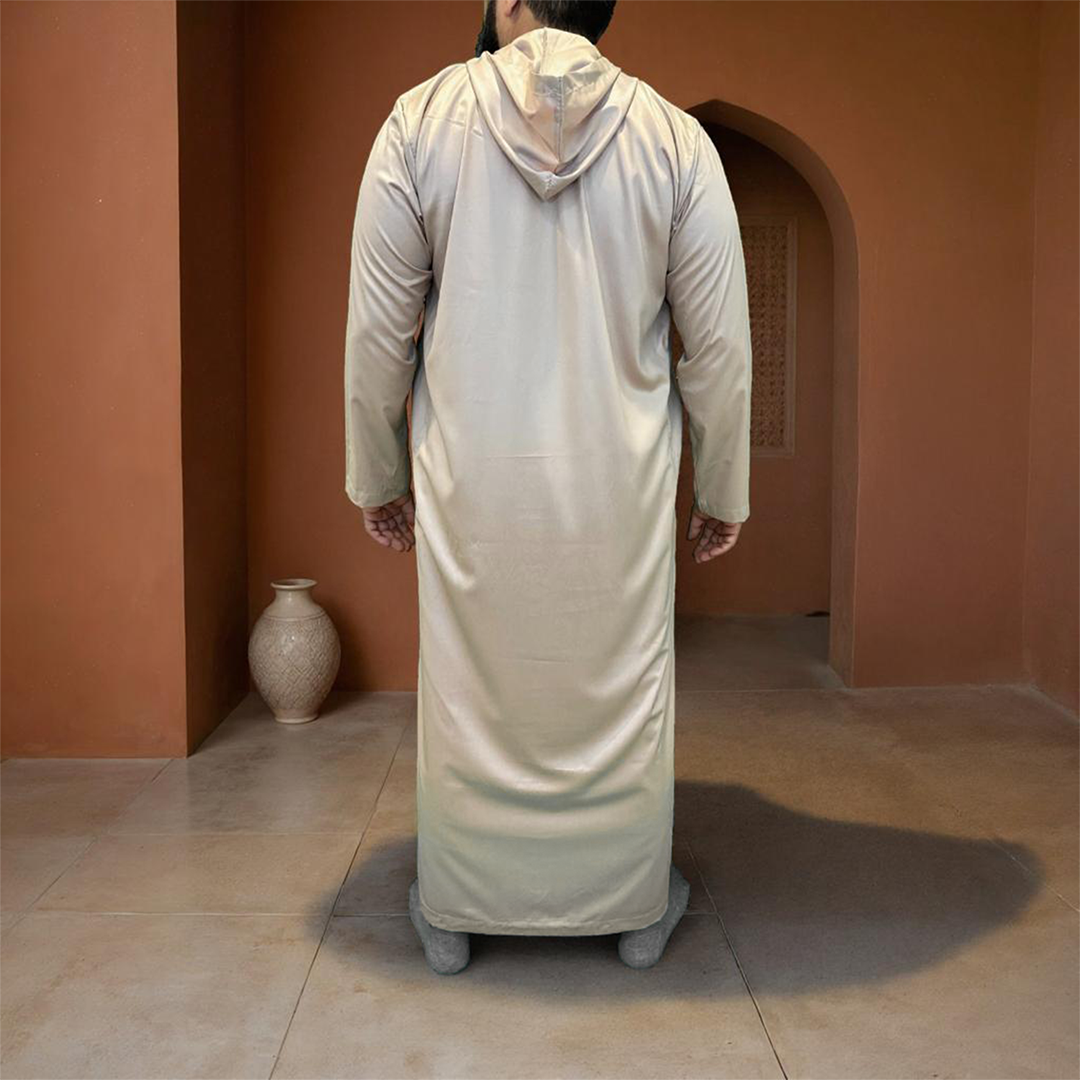 Classic Hooded Thobe - Beige