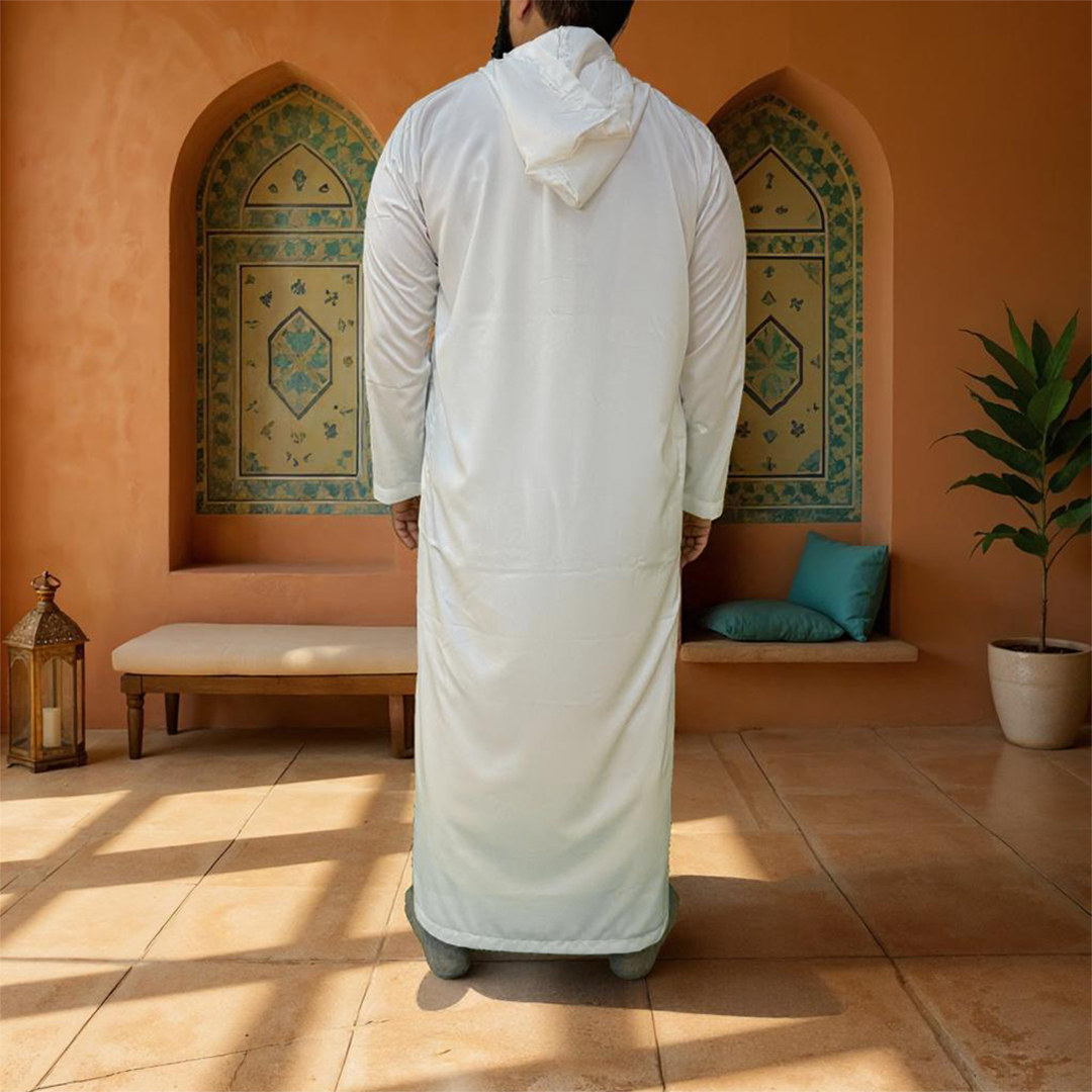 Classic Hooded Thobe - White