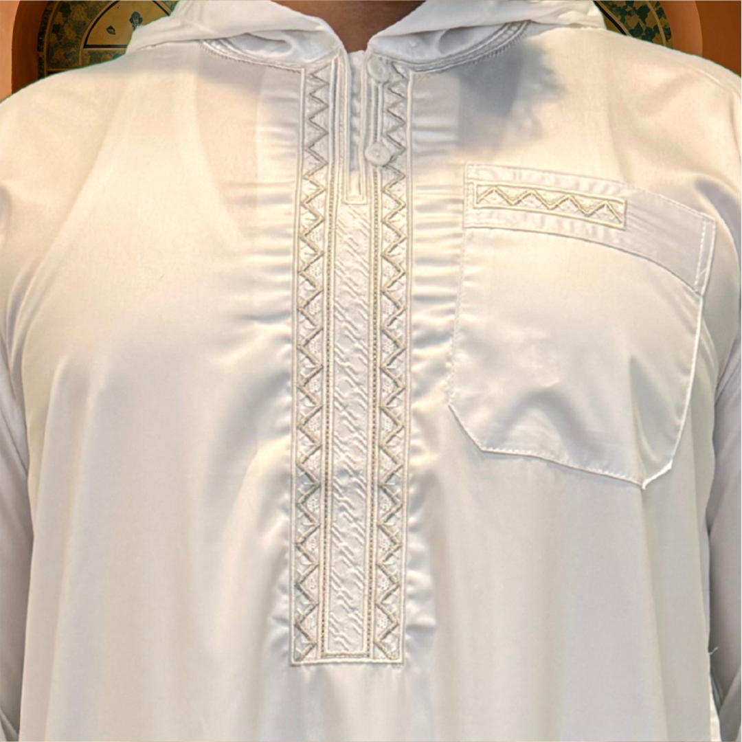 Classic Hooded Thobe - White