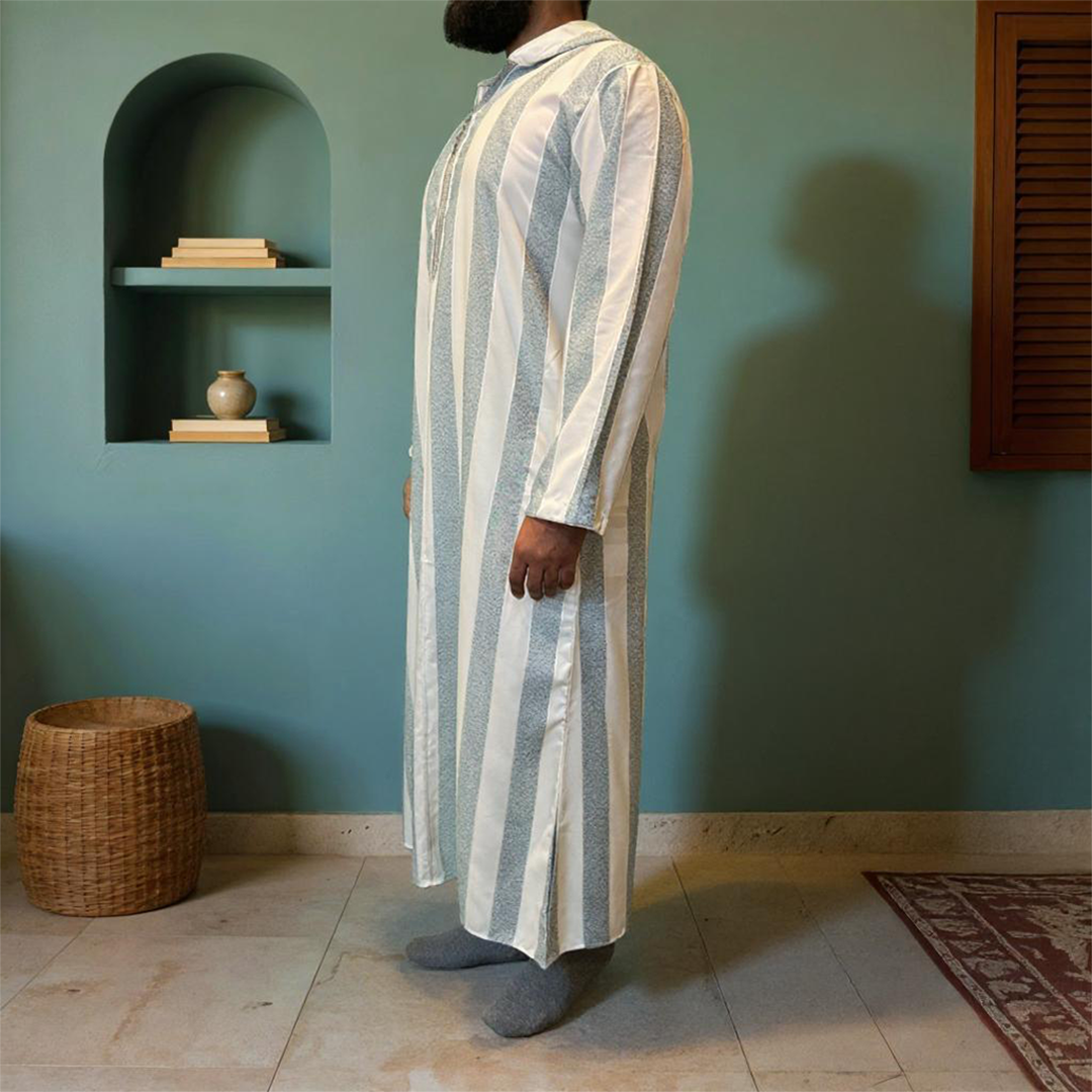Moroccan Thobe - Blue