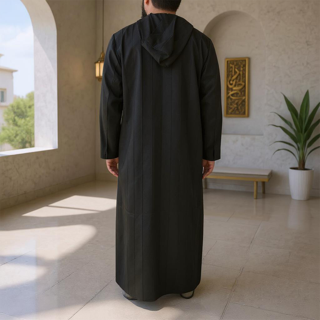 Moroccan Thobe - Black
