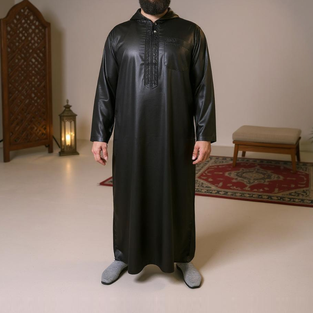 Classic Hooded Thobe - Black