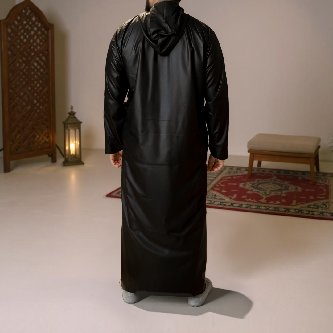 Classic Hooded Thobe - Black